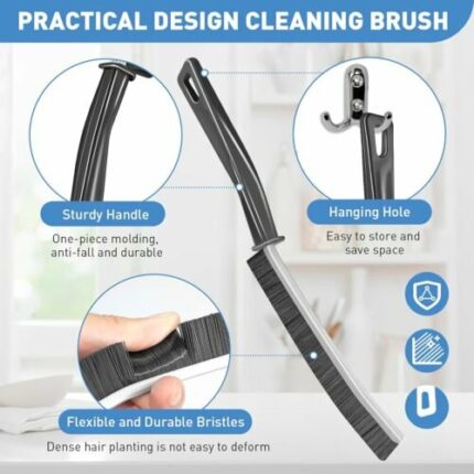 6PCS Crevice Cleaning Brush, Hard Bristle
